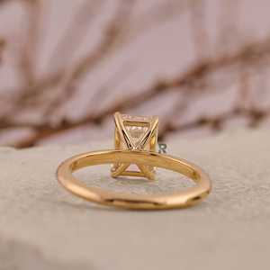 Bague de fiançailles solitaire émeraude Adaya en or 14K 18K PLT950, émeraude de laboratoire couleur VS DEF 1ct 2ct 3ct 4ct 5ct, diamant émeraude certifié IGI - Product Image 4