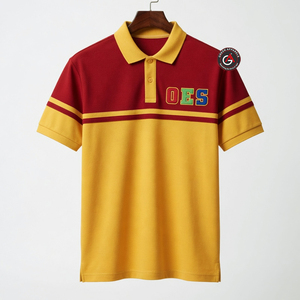 เสื้อโปโลกอล์ฟแขนสั้นมีกระดุมแบบเรียบ100% ผ้าโพลีเอสเตอร์สำหรับผู้ชายจาก2024ขายดี - Product Image 2
