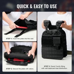 Piastra Ponderata in Acciaio Premium da 8,75 LB, Sagomata Ergonomicamente, Stile Tattico, per Gilet Ponderato, per WOD e Peso Aggiuntivo per l'Allenamento - Product Image 6