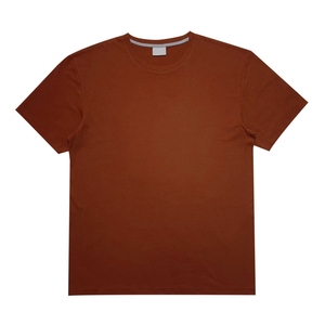 T-shirt uni minimaliste à col rond pour homme, aspect sobre, coton doux, idéal pour la salle de sport et les tenues décontractées - Product Image 2