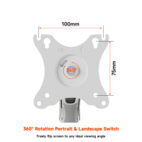 Soporte de Monitor AUKI con Resorte de Gas, para Monitores de 13-32 Pulgadas, Montaje VESA en Escritorio, Movimiento Completo, Soporta hasta 8 kg