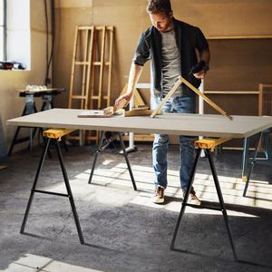 Set di 2 Cavalletti Pieghevoli in Acciaio Resistente con Gambe - Product Image 2