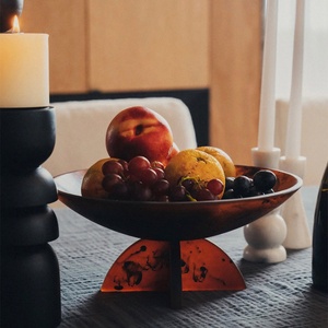 ORION HANDICRAFT Food Grade Resin Salad Bowl | Handmade Luxury Modern Swirl Design Stackable Freezer Safe Durable Fruit Bowl for - Product Image 3