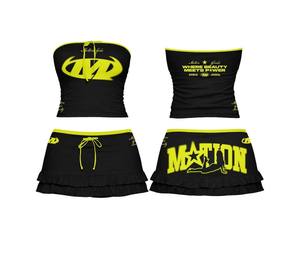 Conjunto de 2 piezas de ropa de verano 2026 para mujer: Top corto tipo tubo y pantalones ajustados cómodos con dobladillo en contraste, ideal para chicas altas. - Product Image 1