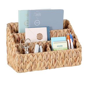 Eco-Friendly Natural Water Hyacinth Storage Basket Handwoven Split <b>Magazine</b> Holder Organizer Tableware Newspaper <b>Rack</b> Vietnam - Product Image 4