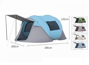 เต็นท์แคมป์ปิ้งอัตโนมัติแบบพับได้ พกพาสะดวกสำหรับกิจกรรมกลางแจ้ง กันน้ำ ทนทาน ป้องกันแสงแดด - Product Image 3