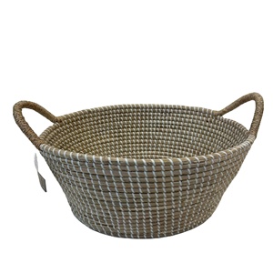 ตะกร้าเก็บของทรงรีหรูหราจากหญ้าทะเล พร้อมเชือก PP ผลิตอย่างแม่นยำอเนกประสงค์ เป็นมิตรกับสิ่งแวดล้อม - Product Image 1