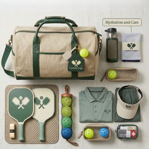 JR Brand Custom Logo Soft Pickleball Bag Charm PU <b>Leather</b> <b>Keychain</b> Silk Screen Printed Cute Style Sports Promotional Gift - Product Image 6