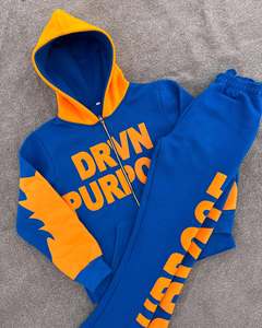 Ensemble de survêtement streetwear pour homme, sweat à capuche brodé et pantalon de jogging, fabrication OEM - Product Image 2