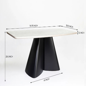 <b>Marble</b> <b>Top</b> Dining Tables ,Luxury Spacesave Dining Tables, Rectangular Morder Dining Tables - Product Image 4