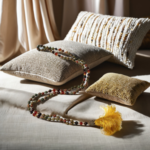 ขายส่ง 8 มม.ลูกประคําลูกปัด Unisex และผู้หญิงหินธรรมชาติโยคะ Mala สร้อยคอ 108 ลูกปัดและพู่ - Product Image 1