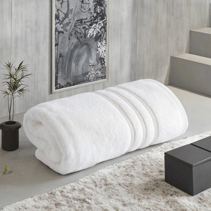 Serviettes de bain en coton pur de qualité supérieure, design tricoté, écologiques, épaisses, couleur unie, style hôtel - Product Image 3