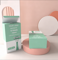 Boîte en carton brun écologique de luxe, laminage mat, matériaux recyclés, emballage personnalisé pour lames de rasoir, cadeau réutilisable