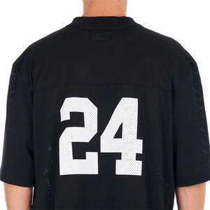 Camiseta Deportiva Unisex de Alta Calidad, Color Negro, Transpirable, de Malla de Poliéster, Antibacteriana, para Verano, Fútbol, Béisbol - Product Image 5