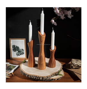 Custom Design <b>Candlestick</b> <b>Holders</b> Wedding Decor Candle Stand Creative Design Retro Decorative <b>Wood</b> Candle <b>Holders</b> - Product Image 2
