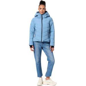 Women's Hooded High Quality Quilted Puffer <b>Jacket</b> <b>Zip</b>-<b>Up</b> Winter Coat Polyester Fill Cotton Warm Padded Outerwear - Product Image 5