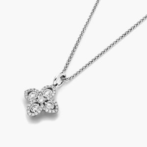 Colgante de Lujo para Mujer con Diamante Natural Magnolia, Corte Brillante Redondo, en Oro Blanco - Product Image 2