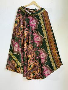 Women's Bohemian A-Line <b>Skirt</b> Printed Floral Pattern Floor-Length Chiffon <b>Silk</b> Breathable Casual Belt Soft Natural Waistline All - Product Image 1