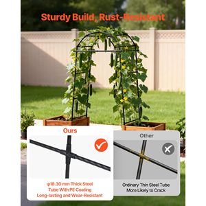 Elegante Soporte Metálico en Forma de U para Pepinos, Arco para Plantas Trepadoras en Macizos Elevados y Jardines Exteriores para Guisantes - Product Image 2
