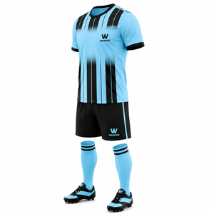 Maillots de football pour adultes en gros – Dernier design, manches courtes, antibactériens, respirants, 100 % polyester, tissu mesh, impression numérique, OEM - Product Image 3
