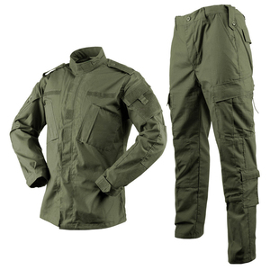 Uniformes tactiques unisexes en polyester et coton de haute qualité, design OEM, fabrication sur mesure, camouflage uni, fournis par l'usine. - Product Image 1