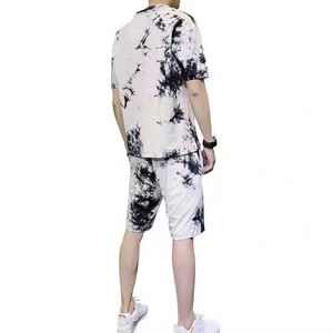 Ensemble T-shirt et short de course tricoté pour homme, décontracté, uni, écologique, haute qualité, séchage rapide, respirant, couleur contrastante - Product Image 5