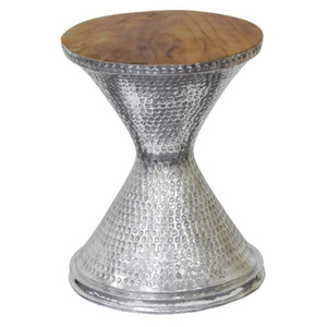 Handmade Iron Galvanized Drum <b>Stool</b> with <b>Storage</b> Modern Round Ottoman for Living Room Home Decor Furniture Hotels Apartment Use - Product Image 2