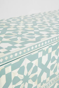 Mediterranean Style 9 Bone Inlay Drawer <b>Chest</b> With Geometric Pattern Modern Living Room Cabinet <b>Storage</b> Furniture - Product Image 6