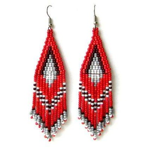 Pendientes de Navidad Personalizados con Cuentas Bordadas, Patrones de Cuentas, Accesorios Decorativos Navideños a la Moda - Product Image 1