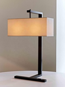 Modern Rectangle Fabric Floor Standing Table Lamp E26/E27 Off-White Warm Glow AC LED Bedside Reading <b>Light</b> for Bedroom Hotel Use - Product Image 4