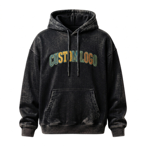 Sweat-shirt à capuche en tricot personnalisé de qualité supérieure, pour homme, coupe ample, en molleton de coton, avec poche avant, séchage rapide, idéal pour l'hiver - Product Image 1
