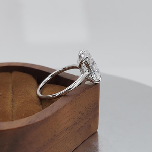 Luxury 5 carat Oval Cut Diamond Engagement Ring 14K 10K solid gold Platinum Classic Women's Jewelry IGI Certified lab diamond - Product Image 2