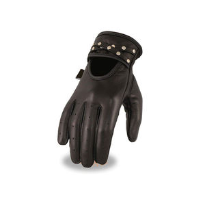 Guantes de Conducción de Cuero Completos para Hombre y Mujer, Color Bronceado con Parche Negro en la Palma, para Todas las Estaciones, Guantes de Motociclismo Personalizados, Transpirables - Product Image 4