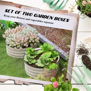 Galvanized Garden Bed Flower Pots & Planters for Outdoor Decor - Product Image 1