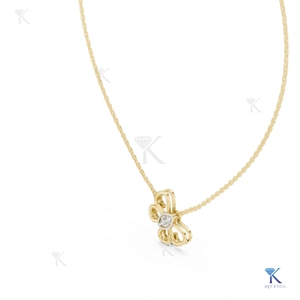 สร้อยคอจี้รูปผีเสื้อประดับเพชรเลี้ยงในห้องปฏิบัติการ ทองคำแท้ 14K 18K ดีไซน์สวยหรูสำหรับผู้หญิง เหมาะสำหรับงานแต่งงาน งานหมั้น จี้รูปสัตว์น่ารัก - Product Image 6