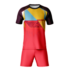 Maillot de football pour homme noir, rouge et blanc, manches courtes, impression sublimée, évacuation de l'humidité, coupe athlétique, toutes saisons 2027 - Product Image 5