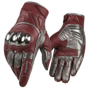 Guantes de Motocicleta de Cuero Summer Rider, Perforados y Transpirables, Compatibles con Pantallas Táctiles, Tendencia en EE. UU. y Europa - Product Image 1