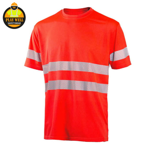 Custom Logo Hot Selling 100% Polyester Safety Tee Shirt Construction Reflective Workwear Hi Viz Safety t Shirt - Product Image 6