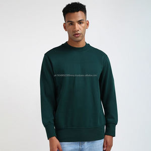 Sudadera de cuello redondo de alta calidad para hombre Unisex logotipo personalizado 100% algodón Vintage Sudadera de cuello redondo en blanco - Product Image 1