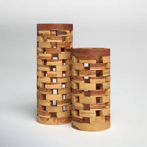 Handmade Solid Wood Floral Decor <b>Vase</b> <b>Bamboo</b> & <b>Wooden</b> Home Decor Table Toppiece - Product Image 6