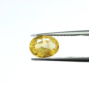 Saphir jaune ovale naturel de 3,23 carats du Sri Lanka, pierres précieuses en vrac pour la fabrication de bijoux et de bagues YOIS-210 - Product Image 1