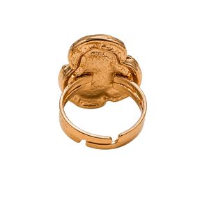 Bague en acier ajustable avec perle florale pour femmes et filles, bijoux élégants incrustés - Product Image 3