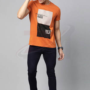 Nueva Colección, Camisetas Color Naranja para Hombre, Venta al Por Mayor, Camisetas Personalizadas Casuales Unisex para Hombre, Tallas Grandes - Product Image 1