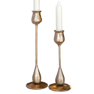 Candelabro curvo moderno de latón dorado, arte metálico premium, candelabro para velas cónicas, para decoración de mesa de lujo en el hogar. - Product Image 2