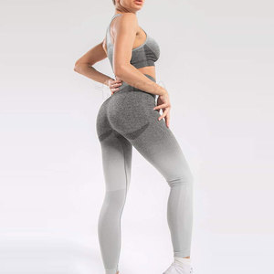 Mid Waist Yoga Set Breathable Supportive Sports Bra Leggings Front Logo Stretch Fit Yoga Gym Workout Fitness Training Sessions - Product Image 3