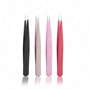 Custom Logo Stainless Steel Eyebrow Tweezers Set <b>Pointed</b> Tip Precision Hair <b>Removal</b> Beauty Grooming <b>Tool</b> OEM Private Label - Product Image 2