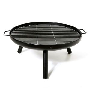 Braciere a Gas da 23 Pollici Resistente con Braciere a Legna e Griglia per Patio Esterno, Giardino, Cortile, Portico, Campeggio, Barbecue - Product Image 4