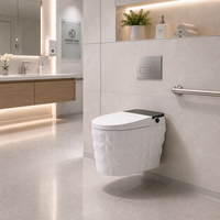 Wismart 102 Toilette intelligente en céramique avec siphon en S, fixation au sol, désodorisation automatique, télécommande, siège chauffant, veilleuse