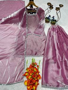 Women Ethnic Famcy Lace Border Work <b>Kurti</b> With Sharara & With Dupatta - Product Image 5