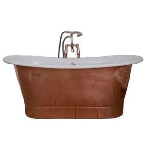Bañera Ovalada de Cobre Independiente, Bañera de Cobre Vintage para Baño, Hotel, Villa - Product Image 3
